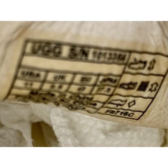 UGG Women's Tan Carilyn Demitasse Slip On‎ Lace Up Ribbon Shoe Sz 11 S/N 1013356 - Picture 4 of 12